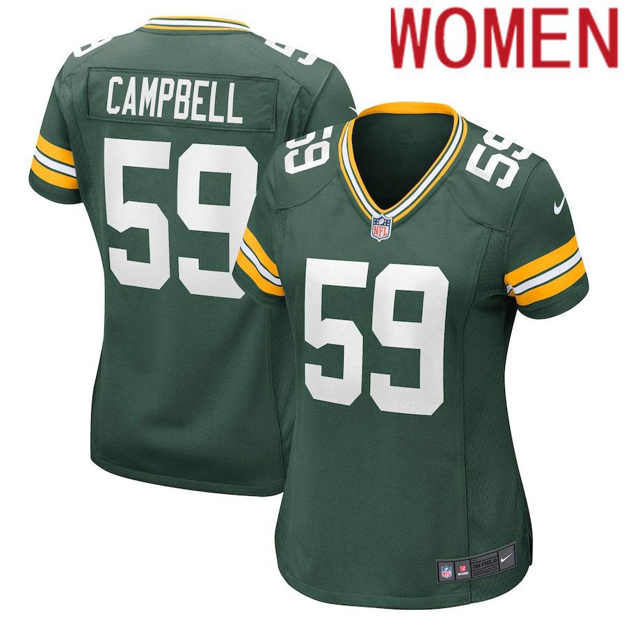 Women Green Bay Packers 59 DeVondre Campbell Nike Green Nike Game NFL Jersey